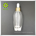 30ml clear cosmetic glass bottle with rubber dropper